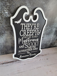 Custom Last Name Halloween Sign