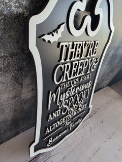 Custom Last Name Halloween Sign