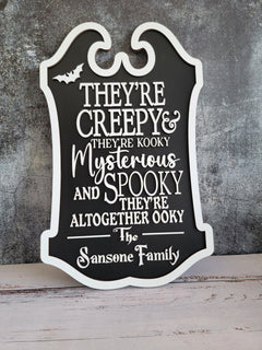 Custom Last Name Halloween Sign