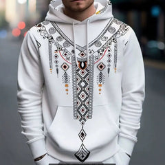 Mens Casual Hooded Long-sleeve Sweatshirt