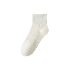 Mid-calf Solid-color Ankle Socks For Spring And Autumn Summer Style