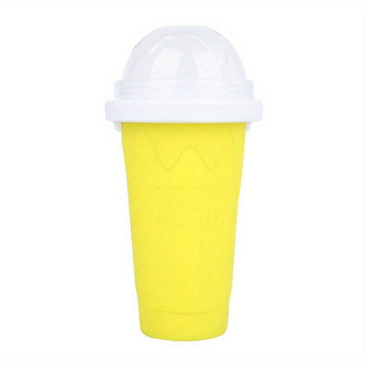 400ml Summer Homemade Squeezable Juice Water Bottle, Quick-Frozen Ice Cream Slushy Maker Smoothie Cup