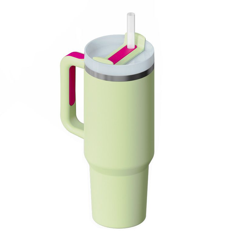 1200ml Stainless Steel Mug Coffee Cup Thermal Travel Car Auto Mugs T hermos 40 Oz Tumbler with Handle Straw Cup Drinkware New In