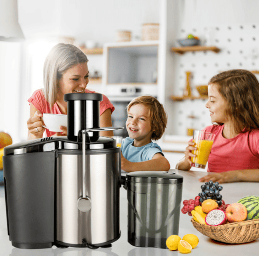 87043565 1100W household centrifugal juicer multi-function electric juicer 2.5L slag cup does not contain BPA fruit and vegetable juice, modern vertical mixing kitchen juicer, secondary mechanical