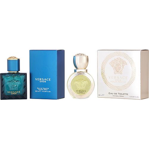 VERSACE VARIETY by Gianni Versace 2 PIECE UNISEX VARIETY WITH VERSACE EROS POUR FEMME & VERSACE EROS POUR HOMME AND BOTH ARE EDT SPRAY 1 OZ