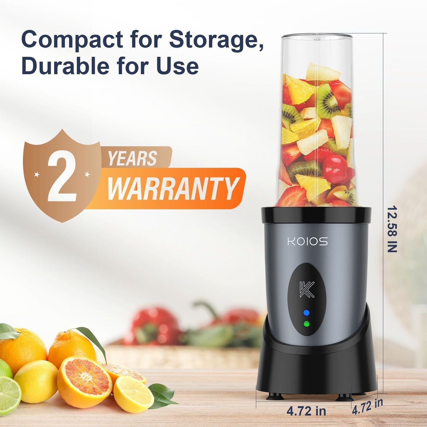 KOIOS 900W Smoothie Blender, Personal Blender for Shakes and Smoothies with 2 No-BPA 22 oz Portable Blender Bottles and To-Go Lids, Single Serve Mixer Blender for Juices Baby Food, Nutritious Recipe