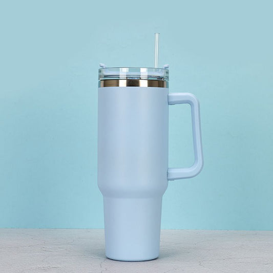 1200ml Stainless Steel Mug Coffee Cup Thermal Travel Car Auto Mugs T hermos 40 Oz Tumbler with Handle Straw Cup Drinkware New In