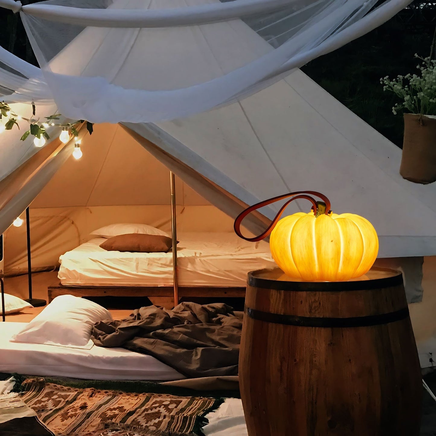 USB Pumpkin Lantern - Rechargeable