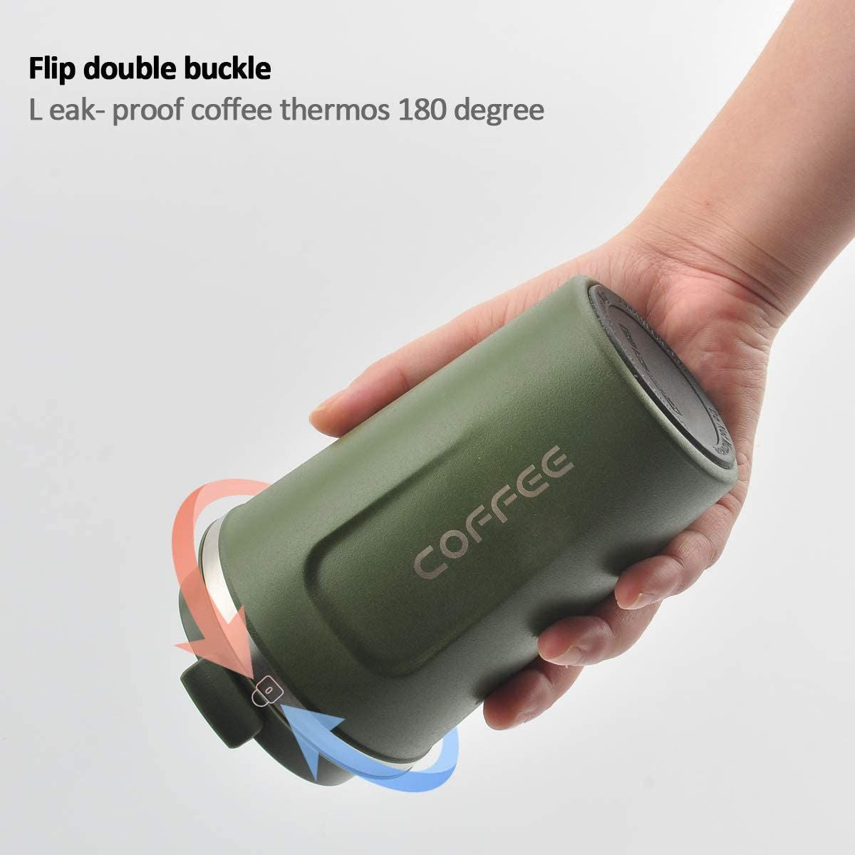 12 oz Stainless Steel Vacuum Insulated Tumbler - Coffee Travel Mug Spill Proof with Lid - T hermos Cup for Keep Hot/Ice Coffee; Tea and Beer