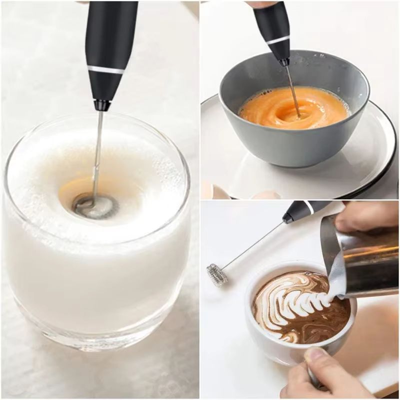 Milk Frother Electric Egg Beater USB Charging Mixer For Coffee Drink Portable Electric Milk Frothers Handheld Blender Cappuccino Cream Egg Beater Food Blender USB Mini Coffee Maker Whisk Mixer
