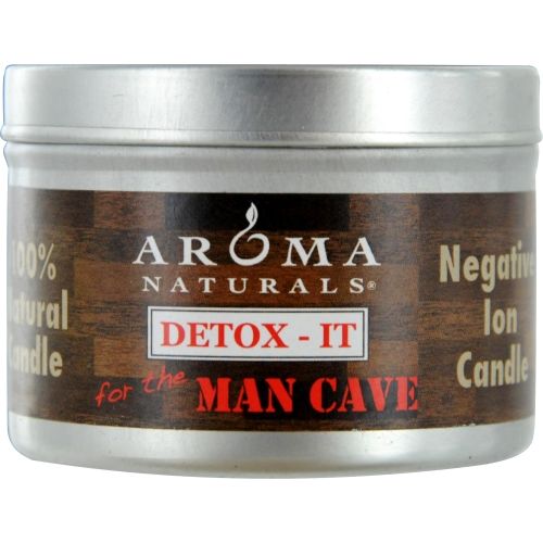 DETOX-IT AROMATHERAPY by ONE 2.5x1.75 inch SOY/BEESWAX BLEND AROMATHERAPY CANDLE FOR THE MAN CAVE. REBALANCE ROOM ODORS WITH NATURAL BEESWAX, SUNFLOWER, SOY & RICE BRAN WAX. BURNS APPROX. 15 HRS.