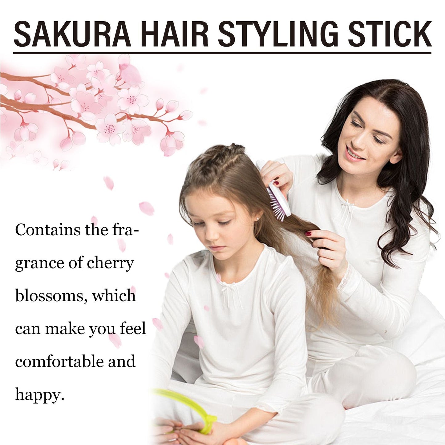 Wiieey Cherry Blossom Hair Stick Perm and Curl Hair Styling Moisturizing hair smoothing treatment to smooth frizz