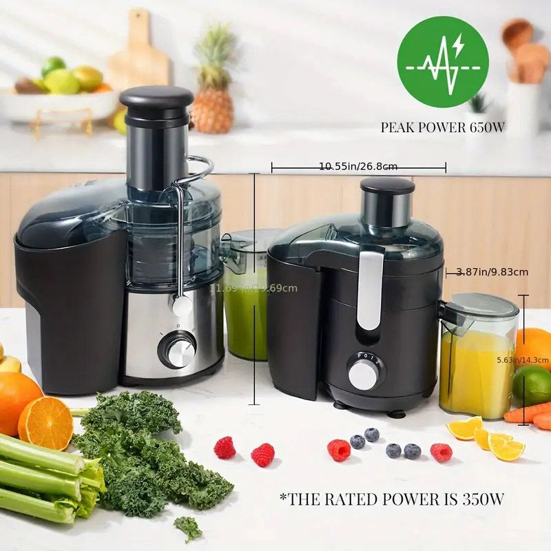 GDOR Centrifugal Juicer with 2.5" Feed Chute, 2 Speed Settings, 15 oz, 350 Watts, B PA F ree