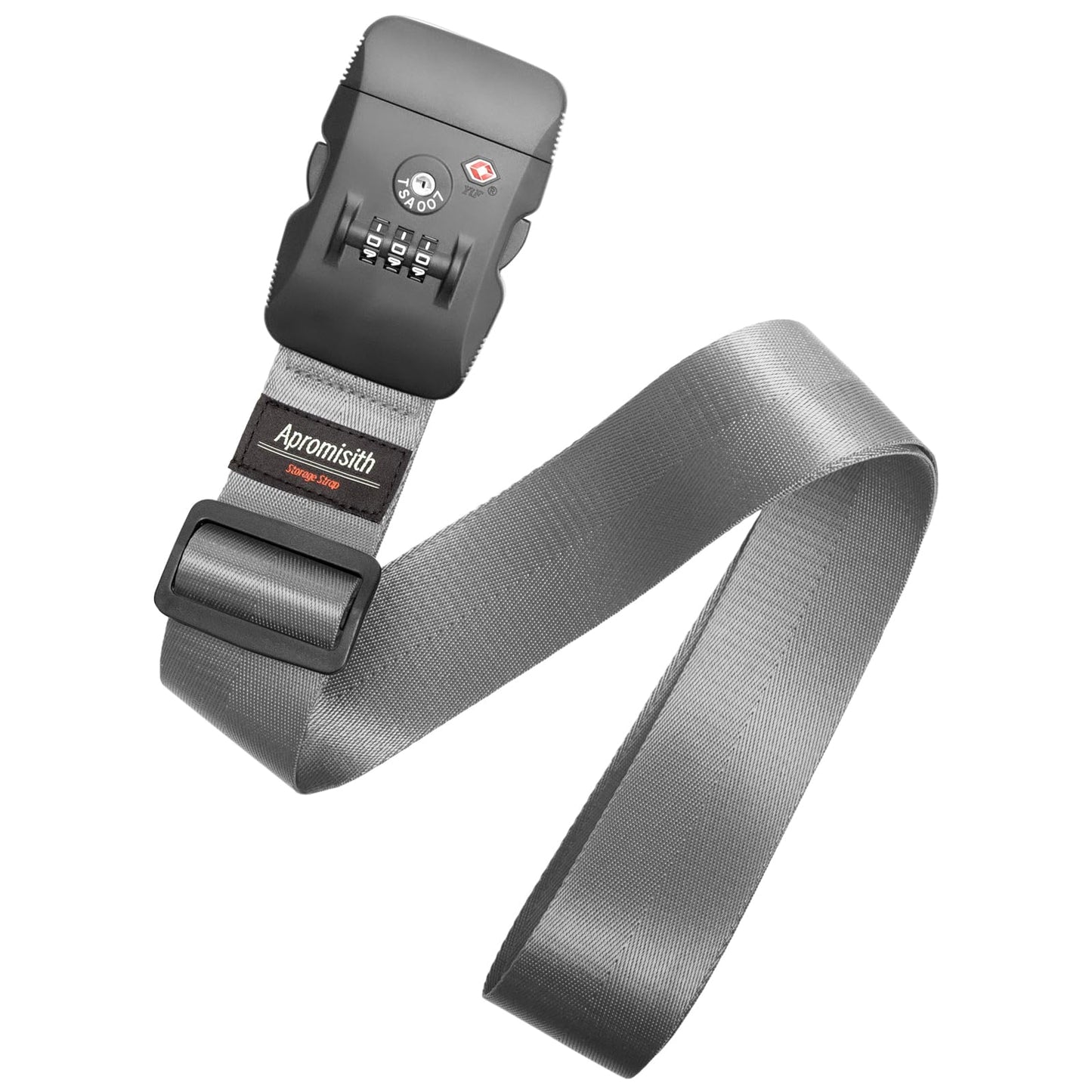 Luggage Strap Belt for 20"-32" Suitcase with TSA Approved 3-Dial Combination Lock Wide Adjustable Packing Straps Travel Accessories Grey