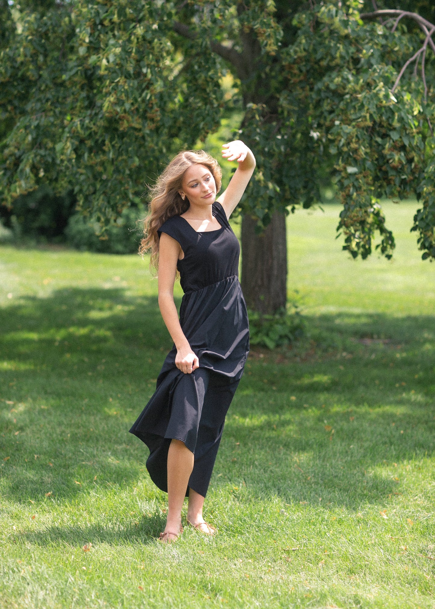 Eleanor Black A-line Maxi Dress - FINAL SALE