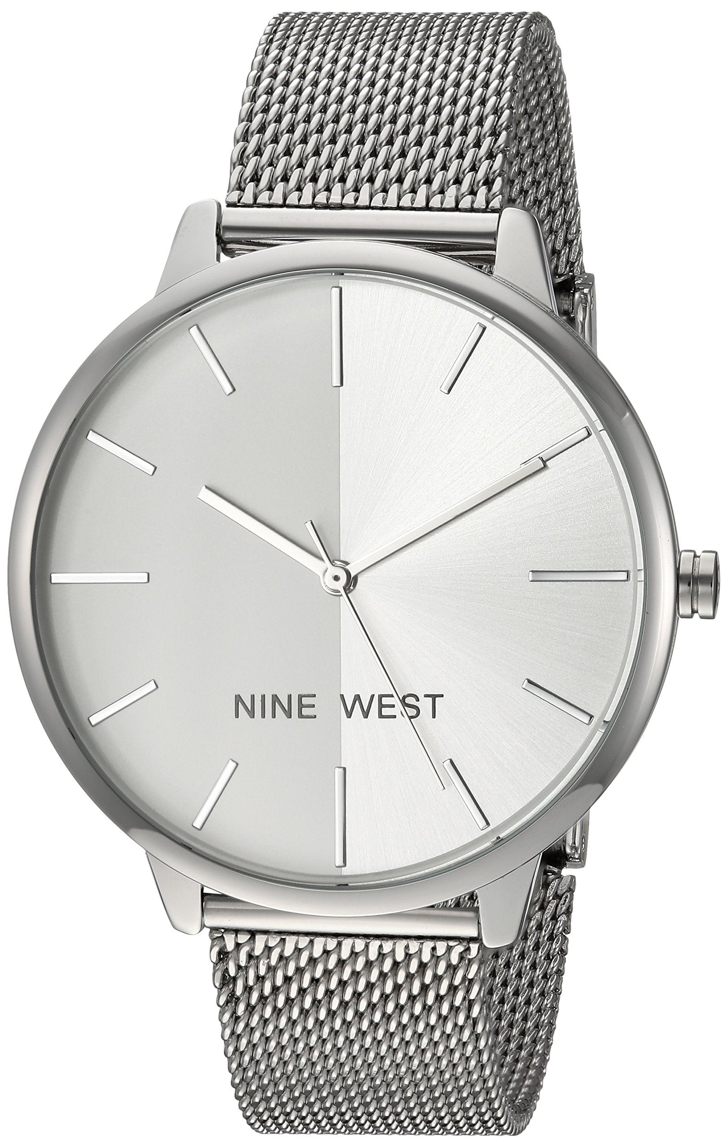 Nine West Womens Sunray Dial Mesh Bracelet Watch