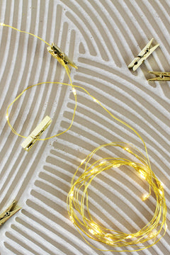 36 LED Gold Photo Clip String Light- Battery Operated