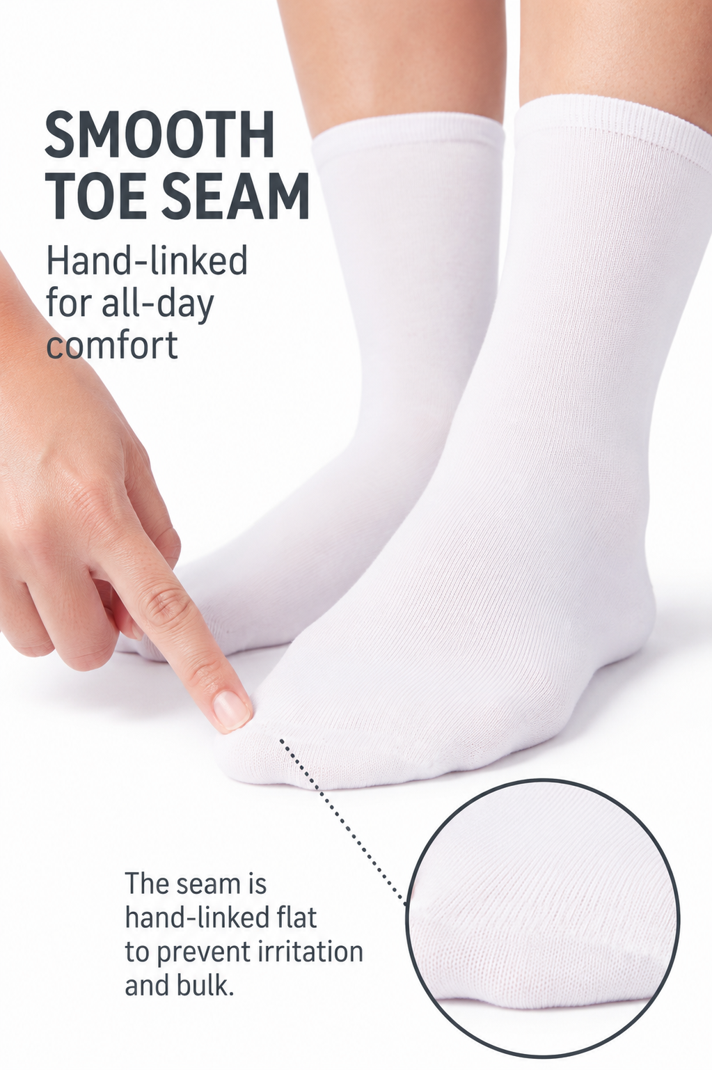 Crew SmoothToe™ Socks – 3 Pack (more color options inside)