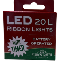 20-Light Battery-Operated Ribbon Lights - Gold