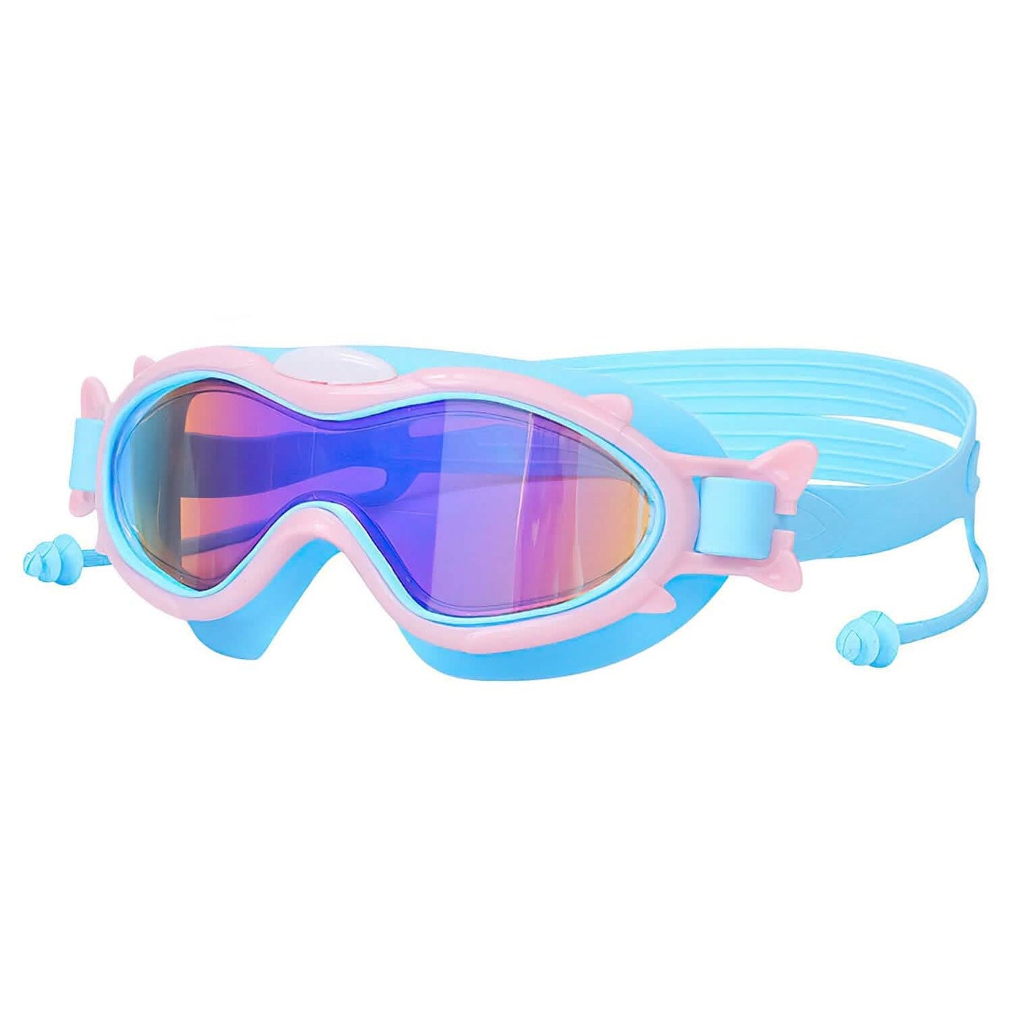 Kids Swim Goggles with Ear Plugs UV Protection Anti-Fog Leak Proof