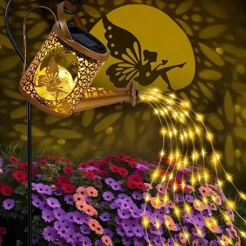 LED Watering Can Fairy Teapot Solar String Lights