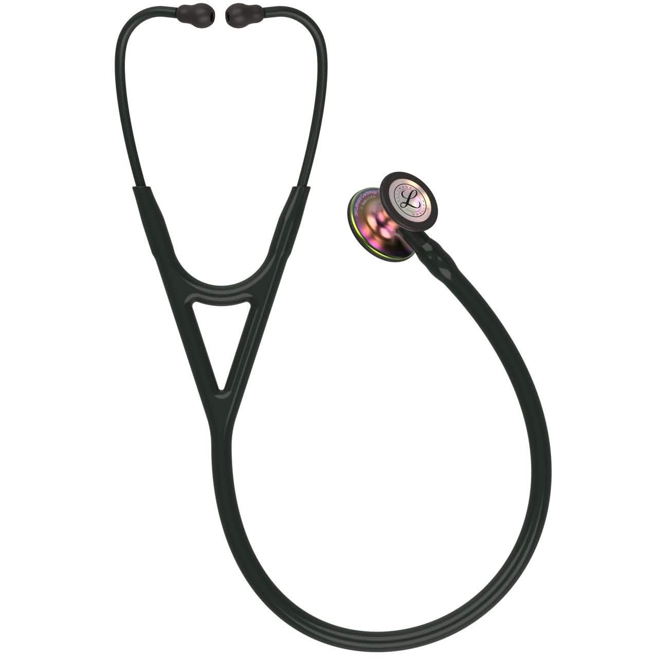 Littmann Cardiology IV Diagnostic Stethoscope - Rainbow-Finish Chestpiece/Black Tube (6165)  (Refurbished)