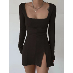 Solid Casual Knitted Dresses