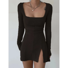 Solid Casual Knitted Dresses