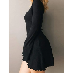 Solid Casual Knitted Dresses
