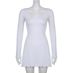 Solid Casual Knitted Dresses