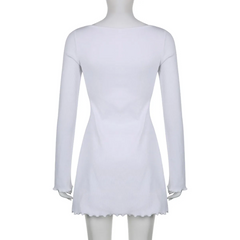 Solid Casual Knitted Dresses