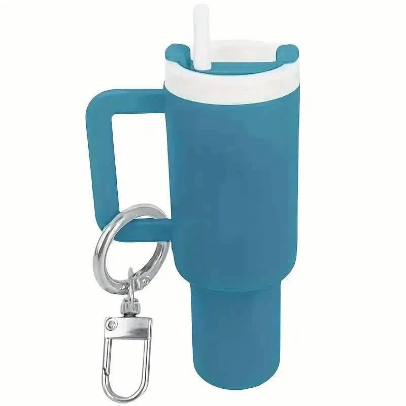 Mini Water Bottle Keychain - Street Style, Plastic Material