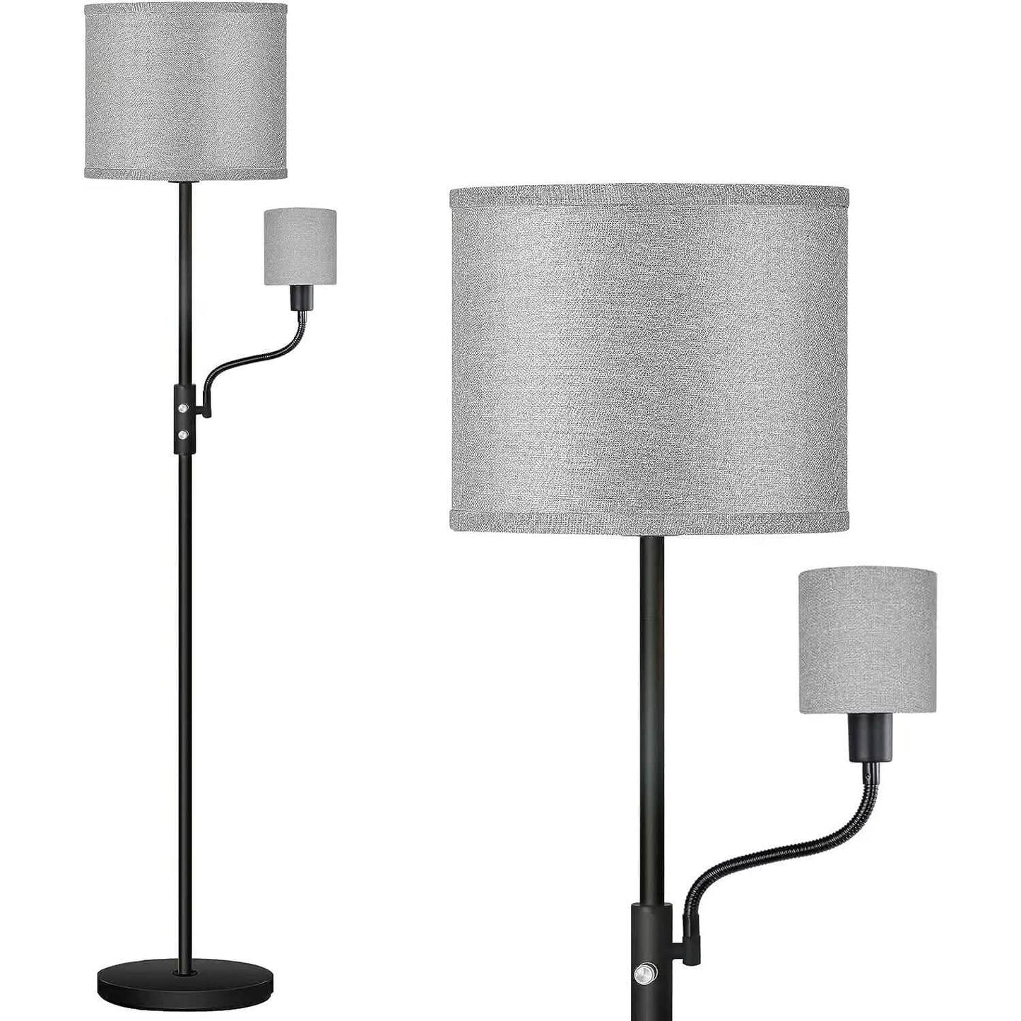 Mother Daughter Floor Lamp with Linen Shade