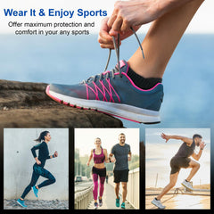 Amutost Womens Athletic Ankle Socks No Show Cushioned 6 Pairs Size M