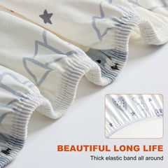 FHMJYH 2PC Super Soft Stretch Knit Crib Sheet Set Microfiber 52x28 Brown Beige