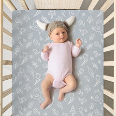 FHMJYH 2PC Super Soft Stretch Knit Crib Sheet Set Microfiber 52x28 Brown Beige