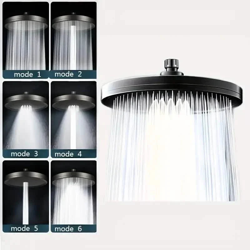 Premium High-pressure Shower Head - Top Spray, Wide Coverage, Lotus Design