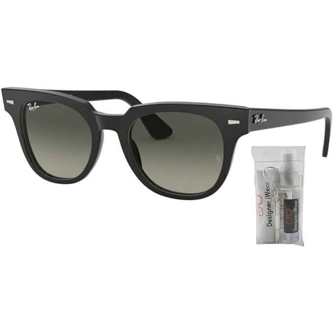 Ray-Ban RB2168 METEOR Sunglasses For Men For Women+ BUNDLE with Designer iWear Eyewear Care Kit  (Refurbished)