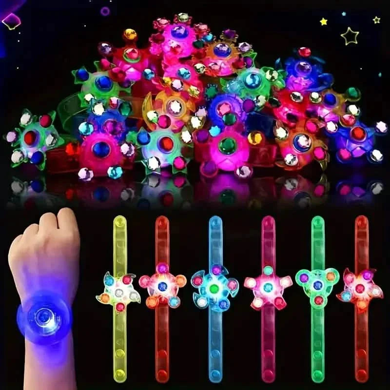 6-Pack: Rotary Gyro Watch Bracelet Toy for Kids