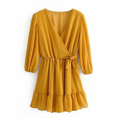 Korean Ruffle Mini Dress
