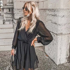 Korean Ruffle Mini Dress