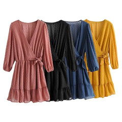 Korean Ruffle Mini Dress