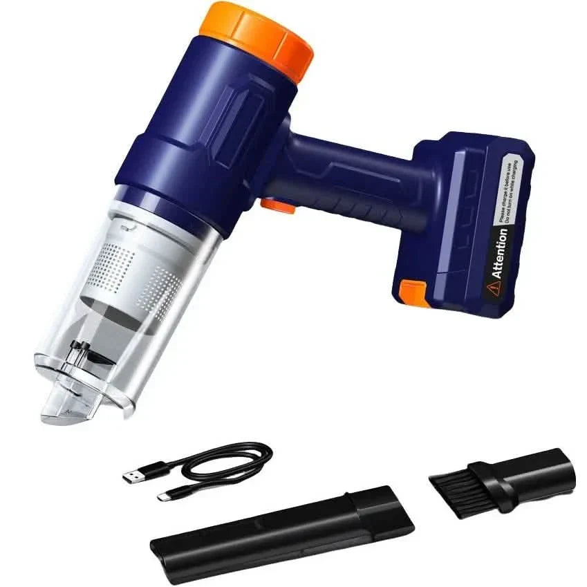 CascadeVac 5000Pa Wireless Handheld Car Vacuum – 2×2000mAh Batteries, Dual Filters, Portable