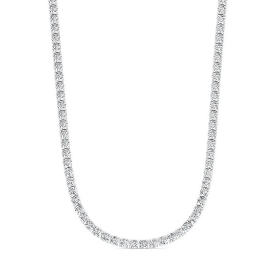 16 CTW Lab Grown Diamond Tennis Necklace – 14kt White Gold, 18’’