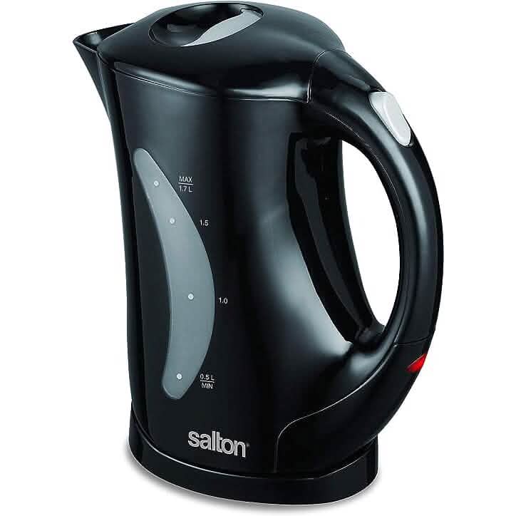Salton Cordless Jug Kettle 1.7 Liter/Quart - Black