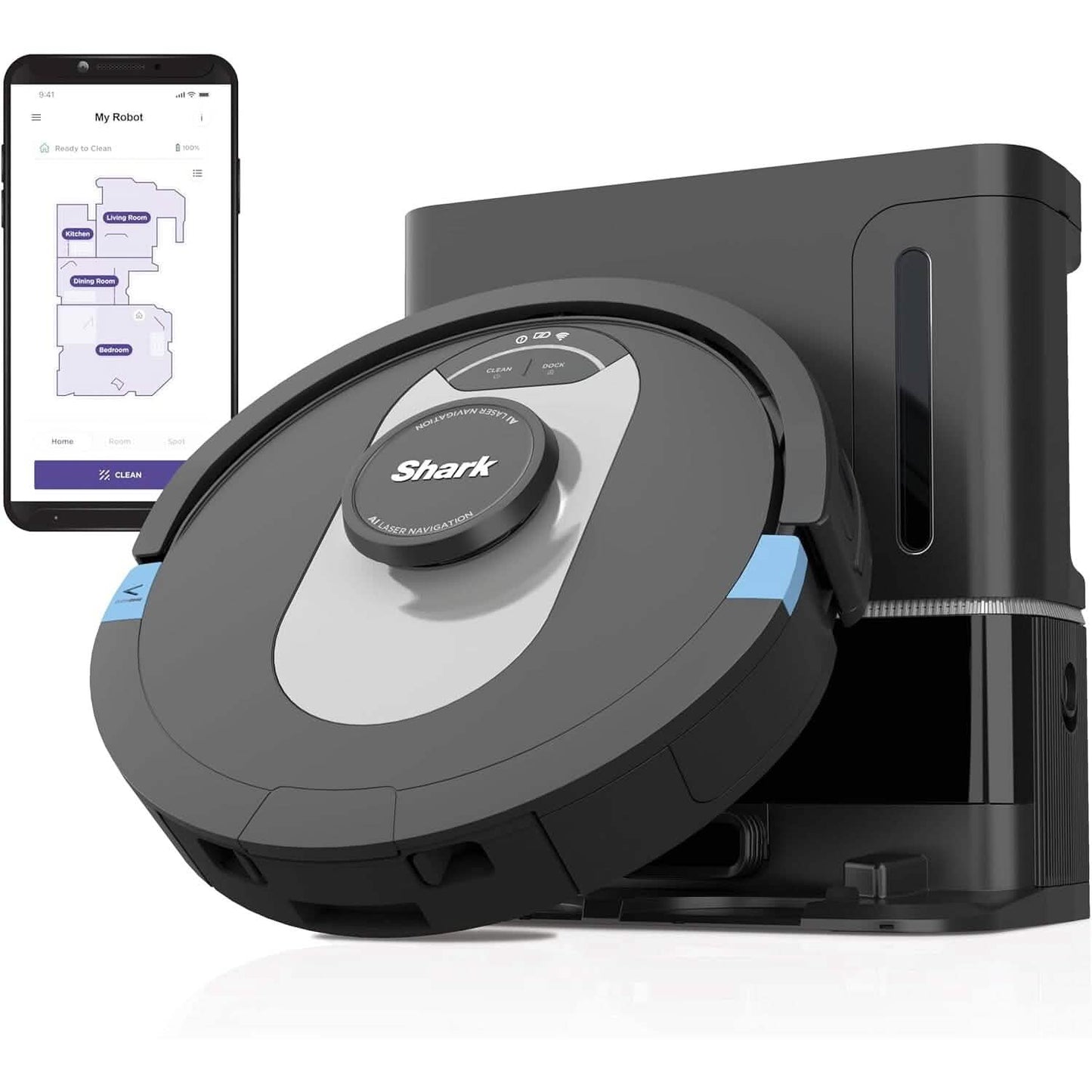 Shark RV2502AE AI Ultra Robot Vacuum with XL HEPA Self-Empty Base  (Refurbished)