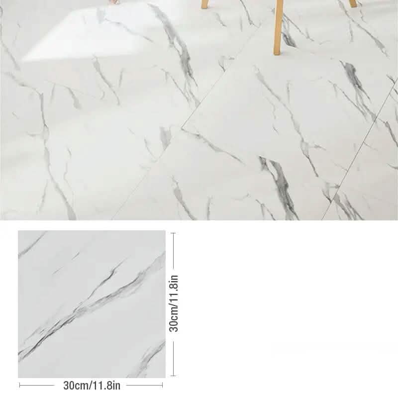 Simulated Thick Marble Tile Floor Self-adhesive Sticker