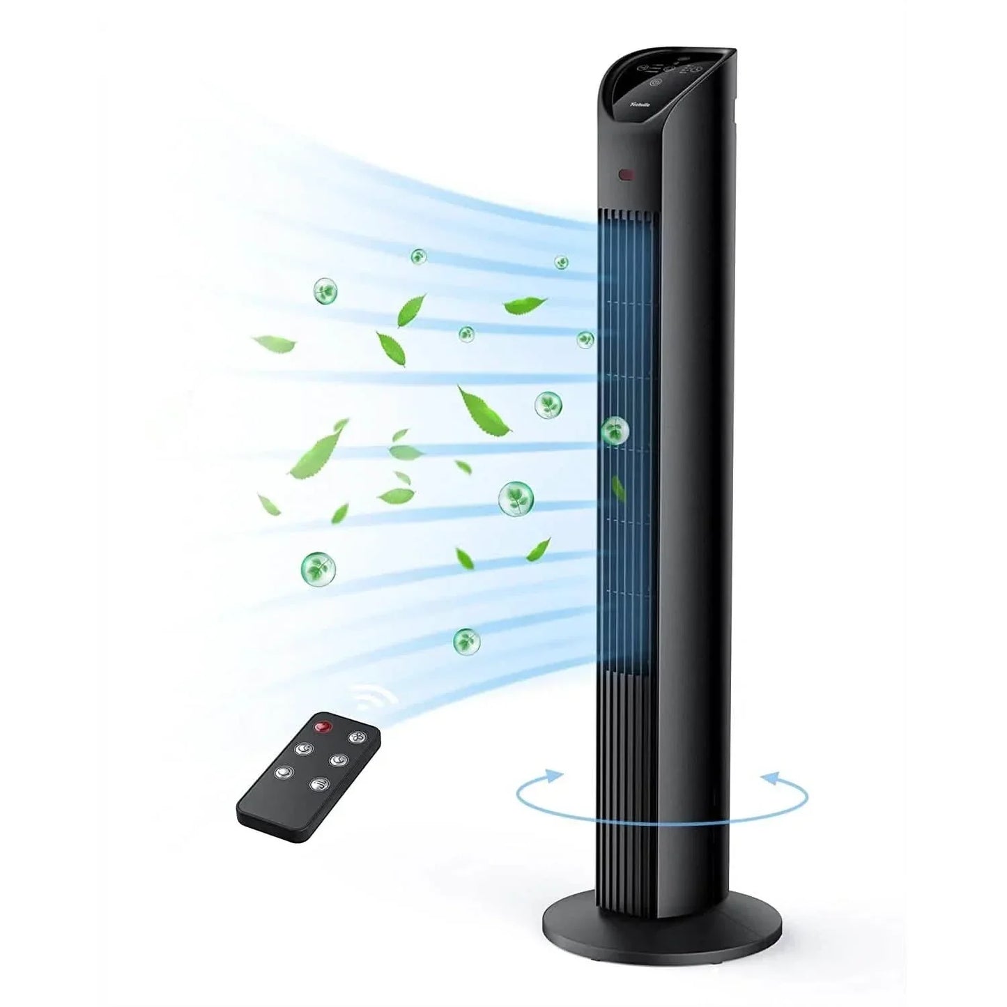 TECHVILLA 75° Oscillating Fan with Remote, 3 Modes 3 Speeds
