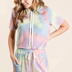 Tie Dye French Terry Hoodie Top and Bottom Set
