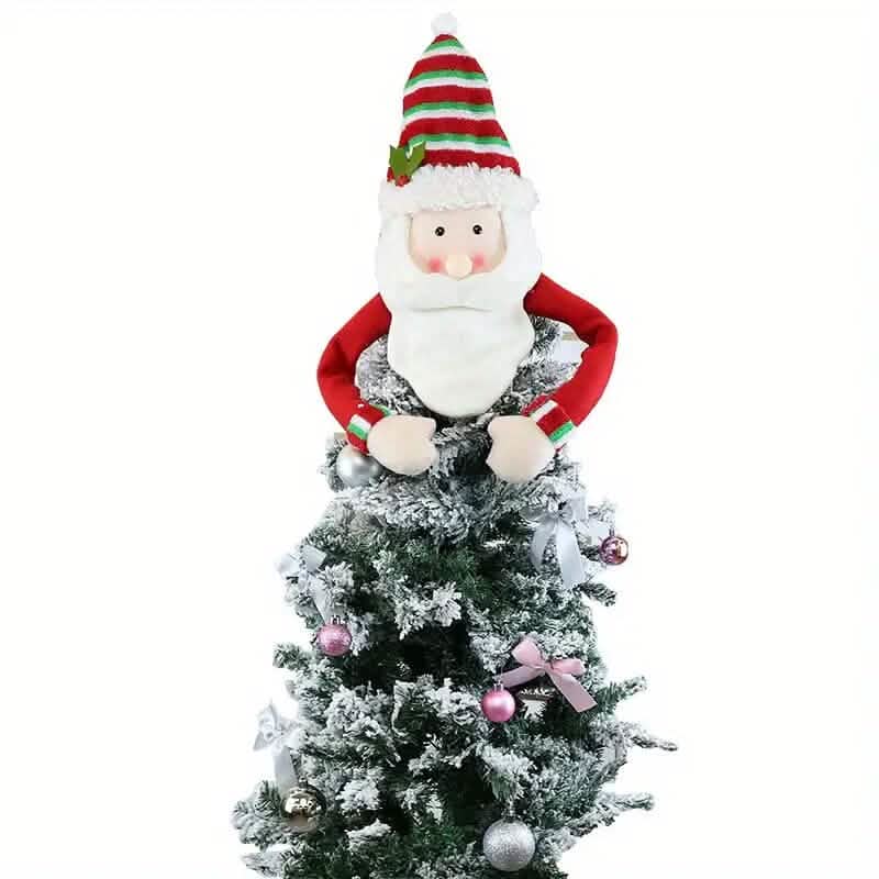 Traditional Wool Festive Christmas Tree Top Star and Snowman Decoration